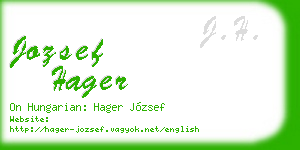 jozsef hager business card